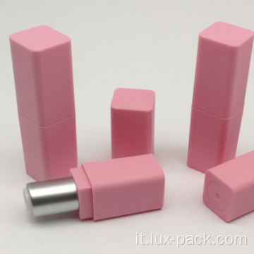 Mini tubo di rossetto tubo vuoto tubo rosa quadrato